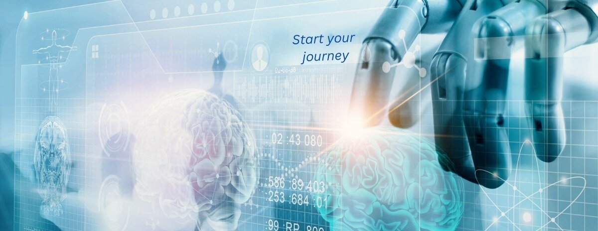 AI-powered SEO strategy concept combining human insight, data analysis, and digital growth